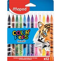 Viltstift maped colorpeps animals set 12 kleuren