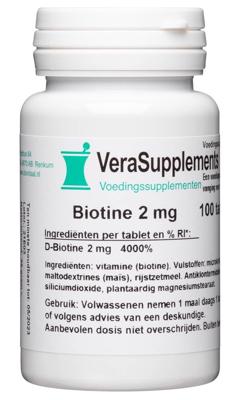 VeraSupplements Biotine 2 mg Tabletten