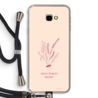 Where flowers bloom: Samsung Galaxy J4 Plus Transparant Hoesje met koord