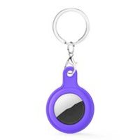 AirTag case gel series - sleutelhanger met ring - donker paars - thumbnail