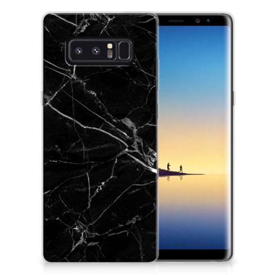 Samsung Galaxy Note 8 | TPU | Siliconen hoesje | Marmer Zwart - Origineel Cadeau Vader