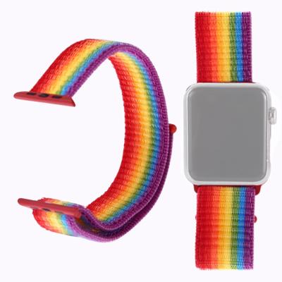 Eenvoudige mode nylon horlogebandje voor Apple Watch serie 5 & 4 44mm/3 & 2 & 1 42mm met magische stok (kleur)