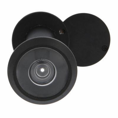 AMIG deurspion/kijkgat - zwart messing - deurdikte 60 tot 85mm - 160 graden kijkhoek - 16mm