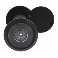 AMIG deurspion/kijkgat - zwart messing - deurdikte 60 tot 85mm - 160 graden kijkhoek - 16mm