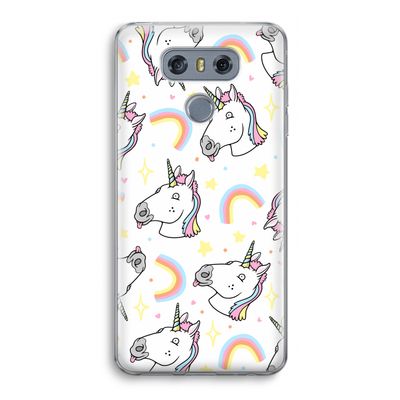 Rainbow Unicorn: LG G6 Transparant Hoesje