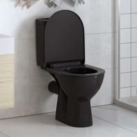VidaXL Toiletbril soft-close met quick-release ontwerp zwart
