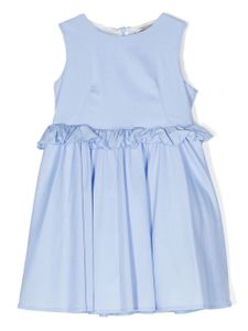 Simonetta robe plissée à volants - Bleu