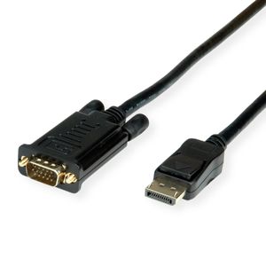 VALUE 11.99.5802 video kabel adapter 2 m VGA (D-Sub) DisplayPort Zwart