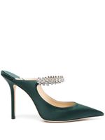 Jimmy Choo mules Bing 100 mm à ornements cristal - Vert