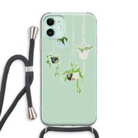Hang In There: iPhone 11 Transparant Hoesje met koord