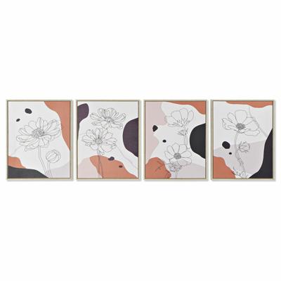 Schilderij DKD Home Decor S3018016 Abstract (40 x 2,5 x 50 cm) (4 Stuks)