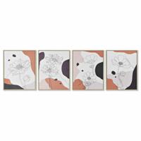 Schilderij DKD Home Decor S3018016 Abstract (40 x 2,5 x 50 cm) (4 Stuks)