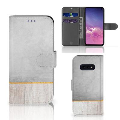 Samsung Galaxy S10e | Book Style Case | Wood Concrete
