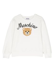 Moschino Kids sweat Teddy Bear à logo brodé - Blanc