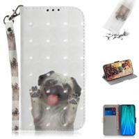 Voor Xiaomi Redmi Note 8 Pro 3D gekleurde tekening horizontale Flip lederen draagtas met houder & Card slot & portemonnee & Lanyard (PUG)