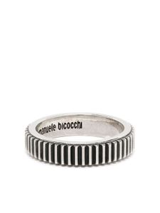 Emanuele Bicocchi bague à rayures - Argent