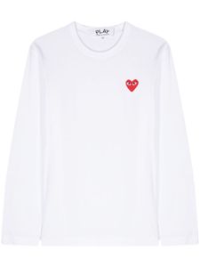 Comme Des Garçons Play t-shirt en coton à patch cœur - Blanc