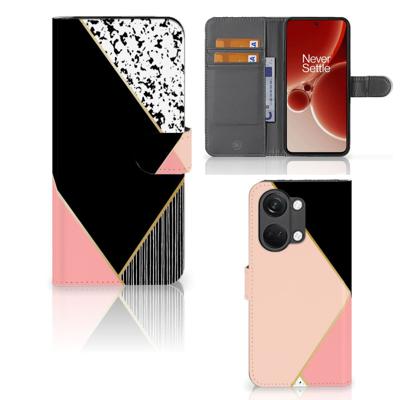 OnePlus Nord 3 | Book Case | Zwart Roze Vormen