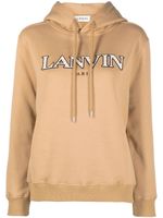 Lanvin hoodie à logo brodé - Marron