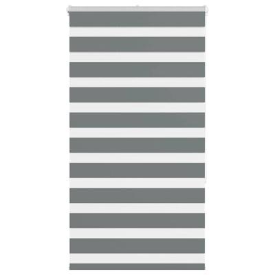 VidaXL Zebra rolgordijn 75x150 cm stofbreedte 70,9 cm donkergrijs