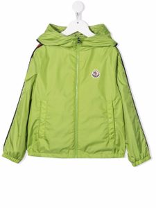 Moncler Enfant veste zippée à patch logo - Vert