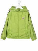 Moncler Enfant veste zippée à patch logo - Vert