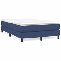 Boxspring met matras stof blauw 120x190 cm
