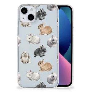 TPU Hoesje voor iPhone 15 Plus Konijntjes