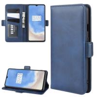 Voor OnePlus 7T portemonnee staan lederen mobiele telefoon geval met portemonnee & houder & kaartsleuven (donkerblauw) Voor OnePlus 7T portemonnee staan lederen mobiele telefoon geval met portemonnee & houder & kaartsleuven (donkerblauw)