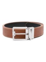 Emporio Armani ceinture en cuir à design réversible - Marron