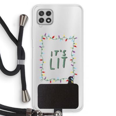 It's Lit: Samsung Galaxy A22 4G Transparant Hoesje met koord