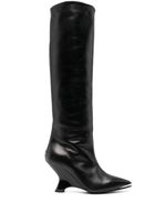 Philipp Plein bottes en cuir à talon sculpté 90 mm - Noir - thumbnail