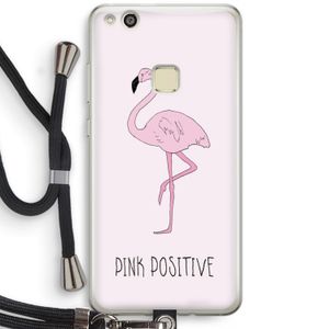 Pink positive: Huawei Ascend P10 Lite Transparant Hoesje met koord