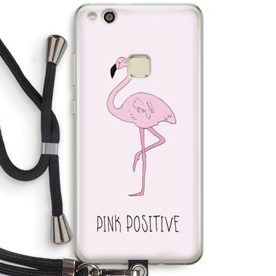 Pink positive: Huawei Ascend P10 Lite Transparant Hoesje met koord