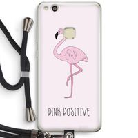 Pink positive: Huawei Ascend P10 Lite Transparant Hoesje met koord