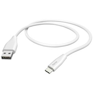 Hama USB-laadkabel USB 2.0 USB-A stekker, USB-C stekker 1.50 m Wit 00201596