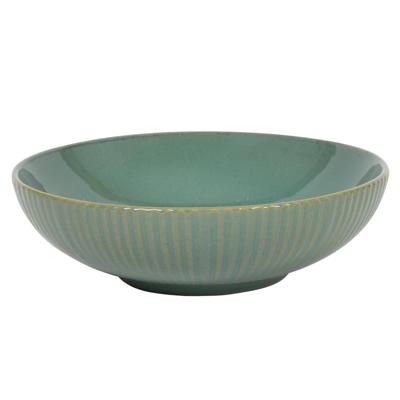 Diep bord lines ocean blauw/groen Ø18cm