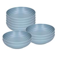 Plasticforte Soepkommen - 12x - D22 x H5.5 cm - blauw - kunststof - onbreekbaar - servies