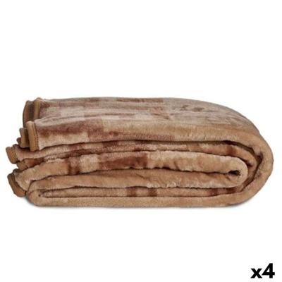 Deken Gift Decor Beige 220 x 240 x 0,5 cm (4 Stuks)