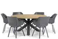 Hartman Sophie element/Rockville 160 cm rond dining tuinset 7-delig