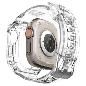 Spigen Rugged Armor Pro Apple Watch Ultra/Ultra 2 TPU Case - 49mm - Doorzichtig