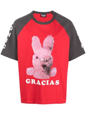 Pleasures x Sonic Youth Gracias katoenen T-shirt - Rood Pleasures x Sonic Youth Gracias katoenen T-shirt - Rood