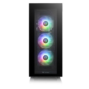 Thermaltake Divider 500 TG ARGB Midi-tower PC-behuizing Zwart 3 voorgeïnstalleerde LED-ventilators, 1 voorgeïnstalleerde ventilator, Zijvenster, Stoffilter