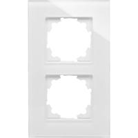 Kopp 405402001 Afdekking Frame 2-voudig HK 07, Athenis Wit (glanzend) 1 stuk(s)