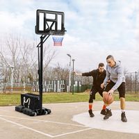 Basketbalstandaard 245-305 cm in Hoogte Verstelbaar voor Kinderen Volwassenen Basketbalstandaards voor Binnen en Buiten