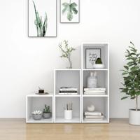3-delige Tv-meubelset bewerkt hout wit