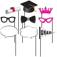 Photo Booth Props Kit Cap & Gown Geslaagd
