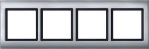Merten Aquadesign afdekraam 4-voudig aluminium MTN400460