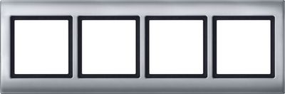 Merten Aquadesign afdekraam 4-voudig aluminium MTN400460