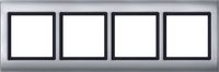 Merten Aquadesign afdekraam 4-voudig aluminium MTN400460